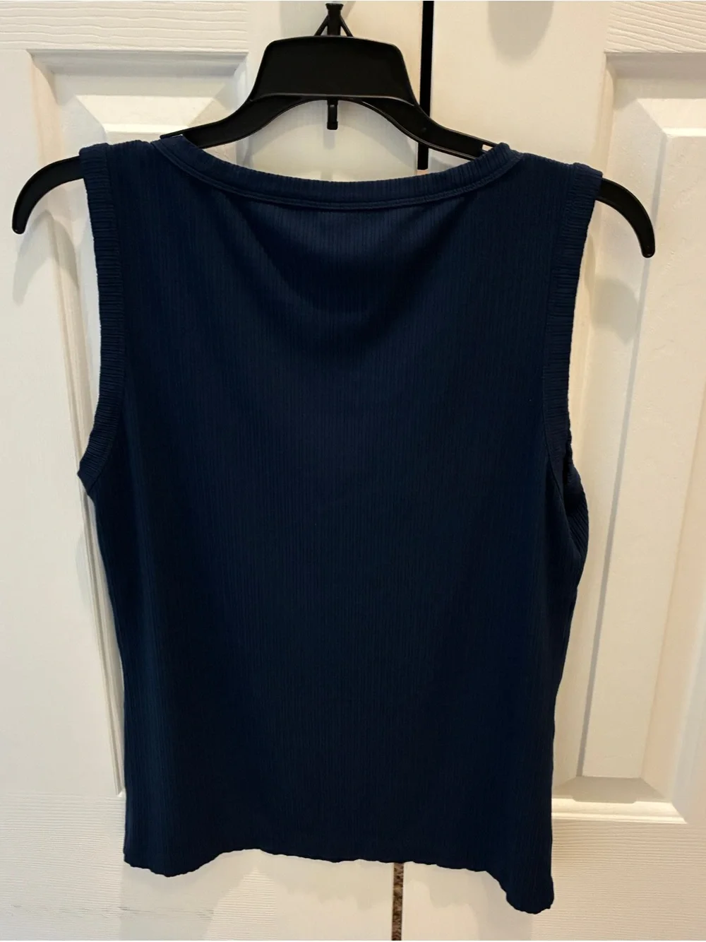 SPANX Ribbed Scoop Neck Top in Navy Blue - Picture 2 of 3